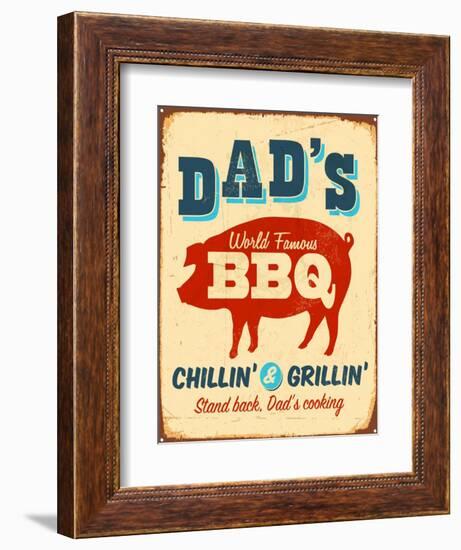 Dad's BBQ-Real Callahan-Framed Art Print