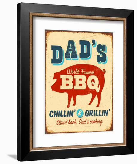 Dad's BBQ-Real Callahan-Framed Art Print