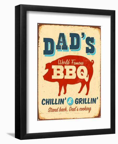 Dad's BBQ-Real Callahan-Framed Art Print