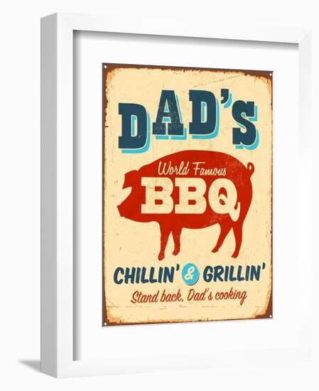 Dad's BBQ-Real Callahan-Framed Art Print