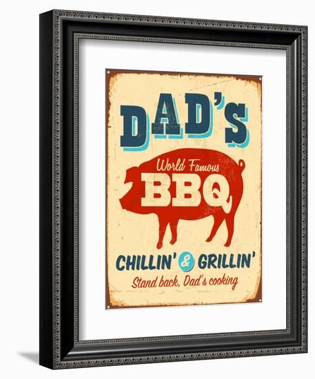 Dad's BBQ-Real Callahan-Framed Art Print