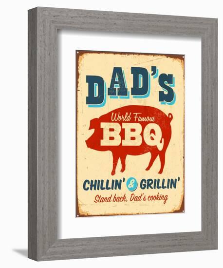 Dad's BBQ-Real Callahan-Framed Premium Giclee Print