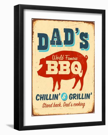 Dad's BBQ-Real Callahan-Framed Art Print