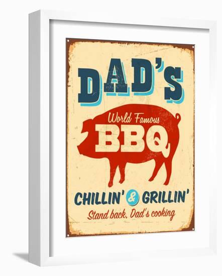 Dad's BBQ-Real Callahan-Framed Art Print