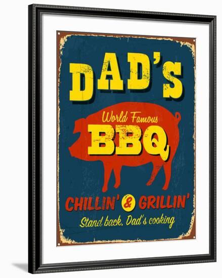 Dad's BBQ-Real Callahan-Framed Art Print