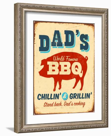 Dad's BBQ-Real Callahan-Framed Art Print