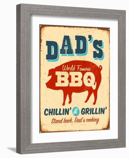 Dad's BBQ-Real Callahan-Framed Art Print