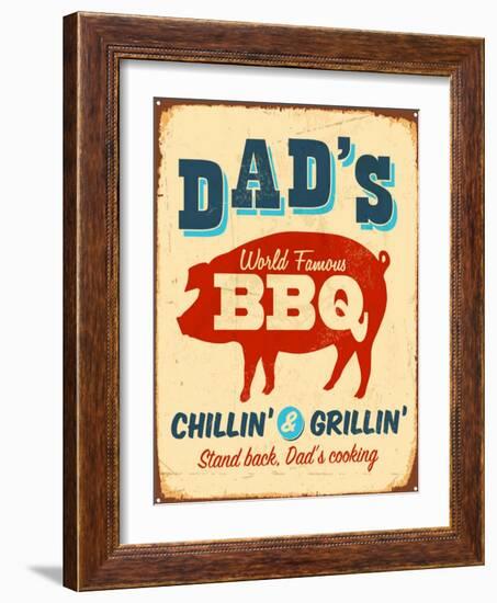 Dad's BBQ-Real Callahan-Framed Art Print