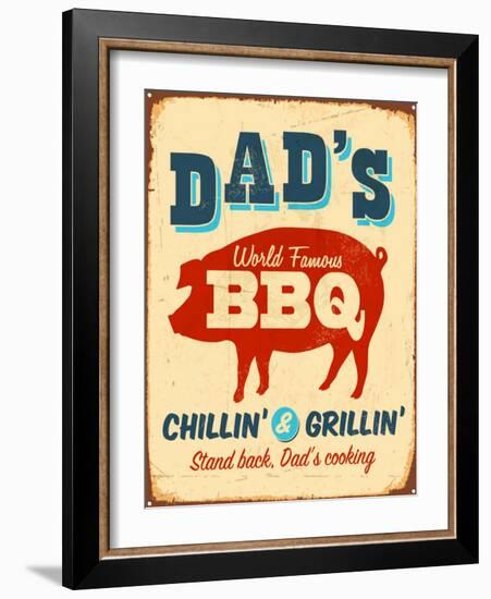 Dad's BBQ-Real Callahan-Framed Art Print