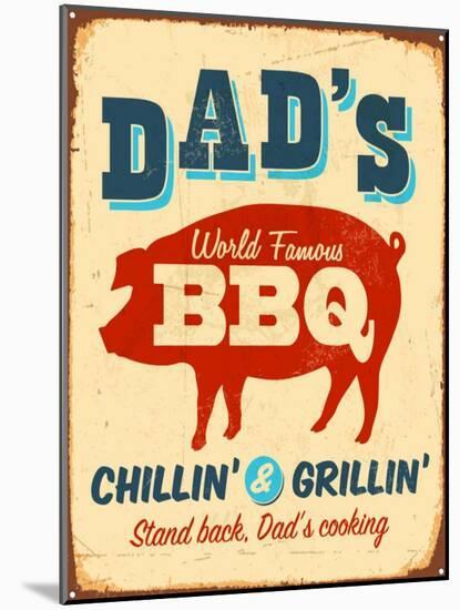 Dad's BBQ-Real Callahan-Mounted Art Print