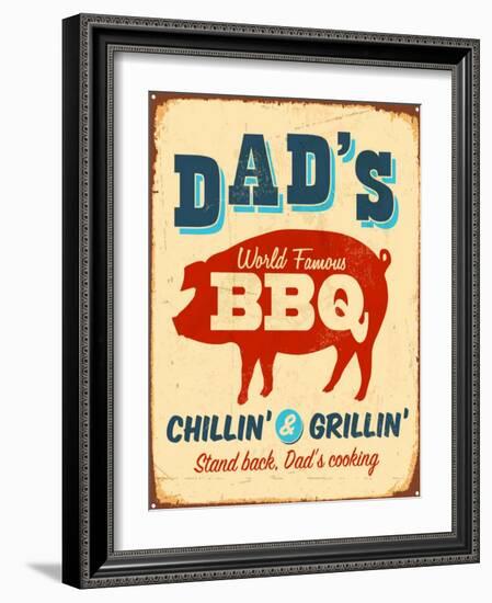 Dad's BBQ-Real Callahan-Framed Art Print