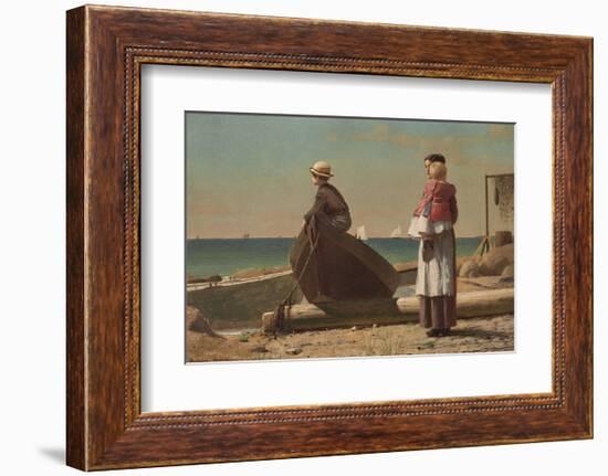 Dad’s Coming!, 1873-Winslow Homer-Framed Art Print