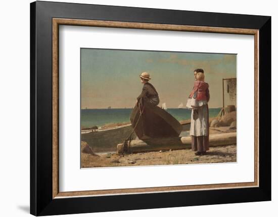 Dad’s Coming!, 1873-Winslow Homer-Framed Art Print