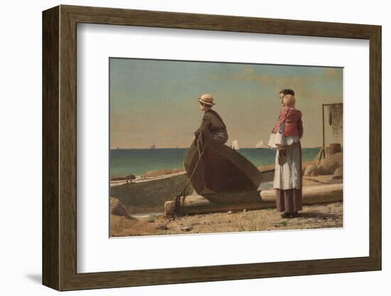Dad’s Coming!, 1873-Winslow Homer-Framed Art Print