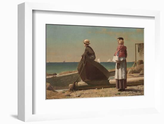 Dad’s Coming!, 1873-Winslow Homer-Framed Art Print