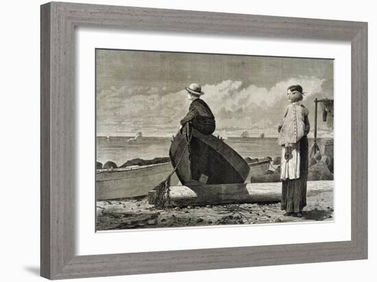 Dad's Coming, 1873-Winslow Homer-Framed Giclee Print