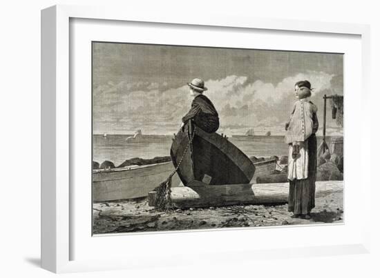 Dad's Coming, 1873-Winslow Homer-Framed Giclee Print