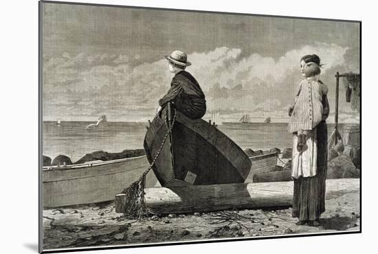 Dad's Coming, 1873-Winslow Homer-Mounted Giclee Print