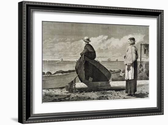 Dad's Coming, 1873-Winslow Homer-Framed Giclee Print