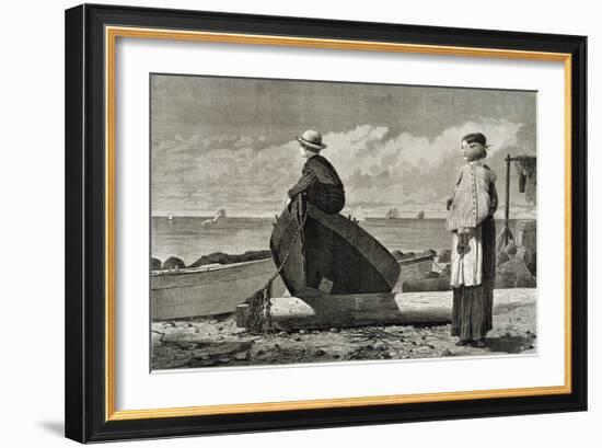 Dad's Coming, 1873-Winslow Homer-Framed Giclee Print