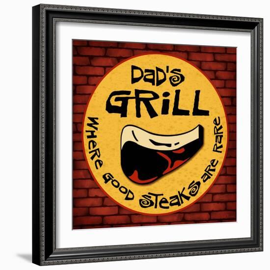 Dad's Grill-Kate Ward Thacker-Framed Giclee Print