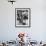 Dad Showing 3 Year Old Daughter the Basics of Bowling-George Silk-Framed Photographic Print displayed on a wall