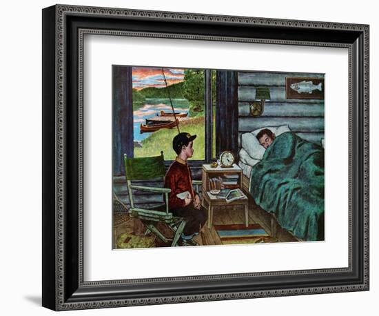 "Dad, the Fish are Biting," August 25, 1962-Amos Sewell-Framed Giclee Print