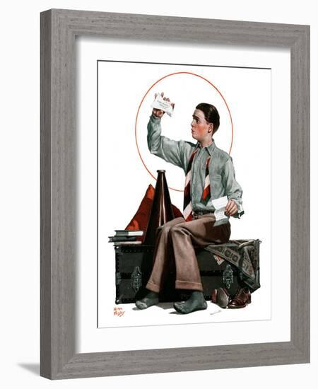 "Dad, Where's the Cash?,"November 14, 1925-Alan Foster-Framed Giclee Print