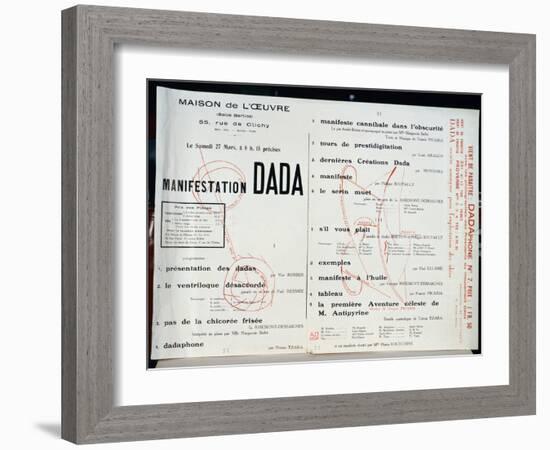 Dada Manifestation, C.1921 (Litho)-French-Framed Giclee Print