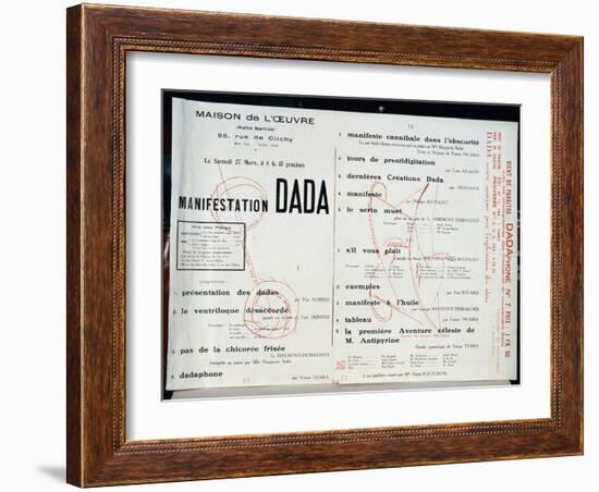 Dada Manifestation, C.1921 (Litho)-French-Framed Giclee Print