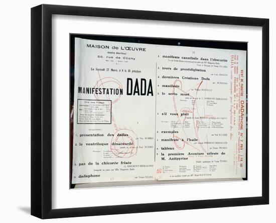 Dada Manifestation, C.1921 (Litho)-French-Framed Giclee Print