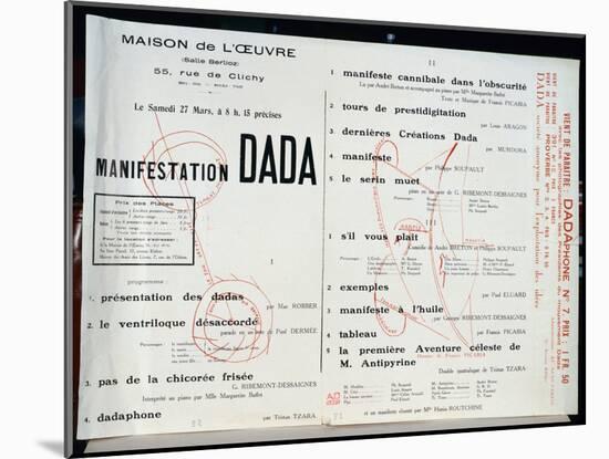 Dada Manifestation, C.1921 (Litho)-French-Mounted Giclee Print