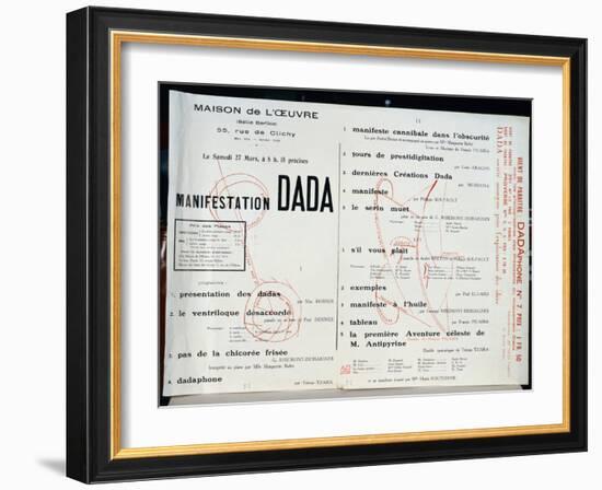 Dada Manifestation, C.1921 (Litho)-French-Framed Giclee Print