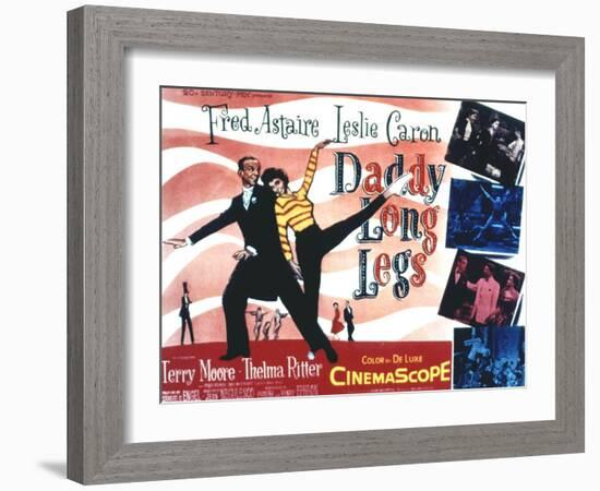 Daddy Long Legs, Fred Astaire, Leslie Caron, 1955-null-Framed Art Print