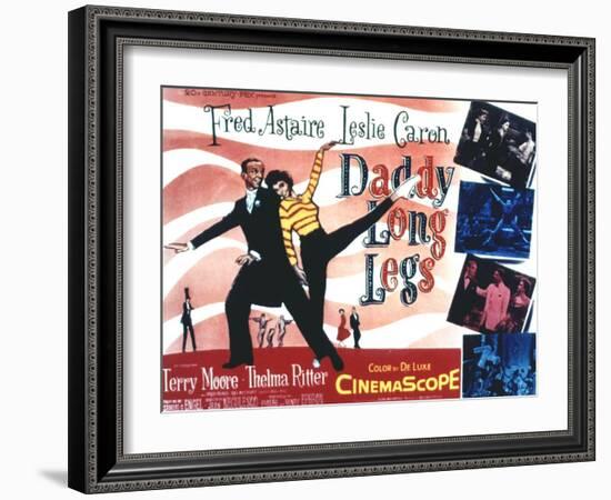 Daddy Long Legs, Fred Astaire, Leslie Caron, 1955-null-Framed Art Print