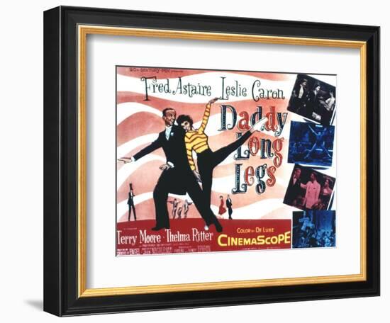 Daddy Long Legs, Fred Astaire, Leslie Caron, 1955-null-Framed Art Print