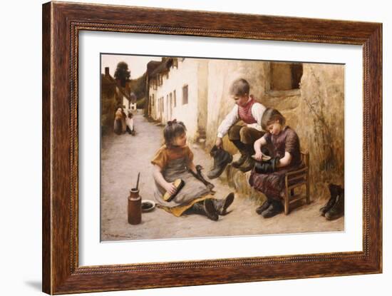 Daddy's Boots, 1892-John White-Framed Giclee Print