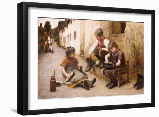 Daddy's Boots, 1892-John White-Framed Giclee Print