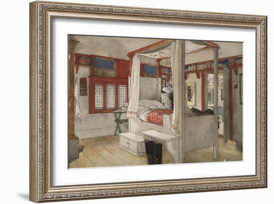 Daddy's Room, from 'A Home' series, c.1895-Carl Larsson-Framed Giclee Print