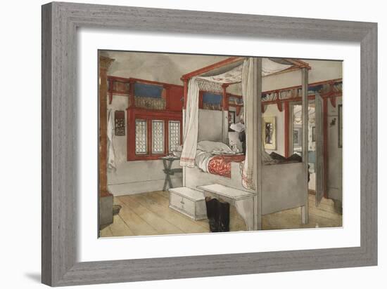 Daddy's Room, from 'A Home' series, c.1895-Carl Larsson-Framed Giclee Print