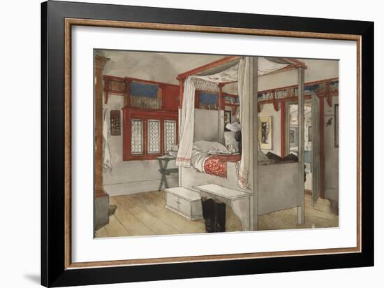 Daddy's Room, from 'A Home' series, c.1895-Carl Larsson-Framed Giclee Print