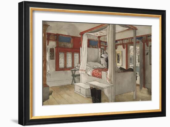 Daddy's Room, from 'A Home' series, c.1895-Carl Larsson-Framed Giclee Print