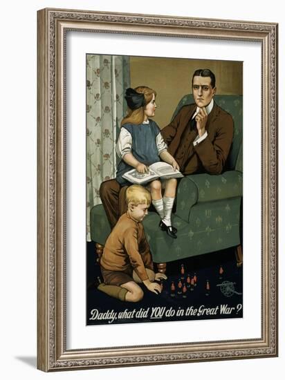 Daddy, What Did You Do in the Great War? Poster-null-Framed Giclee Print