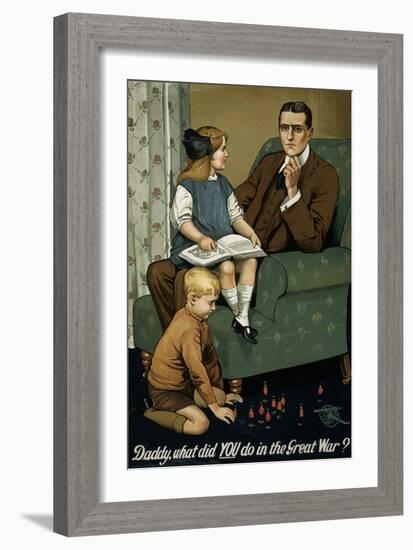 Daddy, What Did You Do in the Great War? Poster-null-Framed Giclee Print