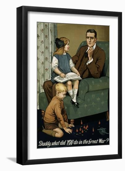 Daddy, What Did You Do in the Great War? Poster-null-Framed Giclee Print