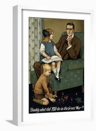 Daddy, What Did You Do in the Great War? Poster-null-Framed Giclee Print