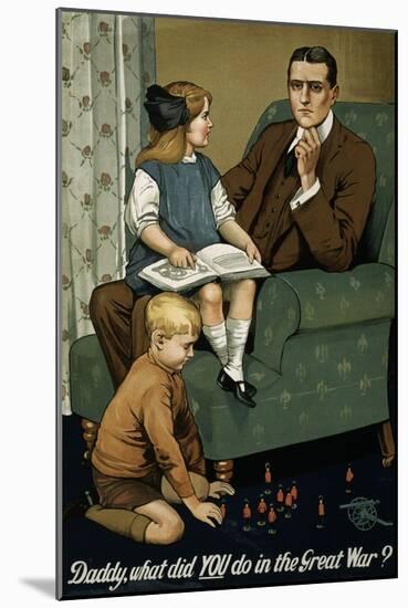 Daddy, What Did You Do in the Great War? Poster-null-Mounted Giclee Print