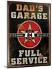 Dads Garage Vert-Retroplanet-Mounted Giclee Print