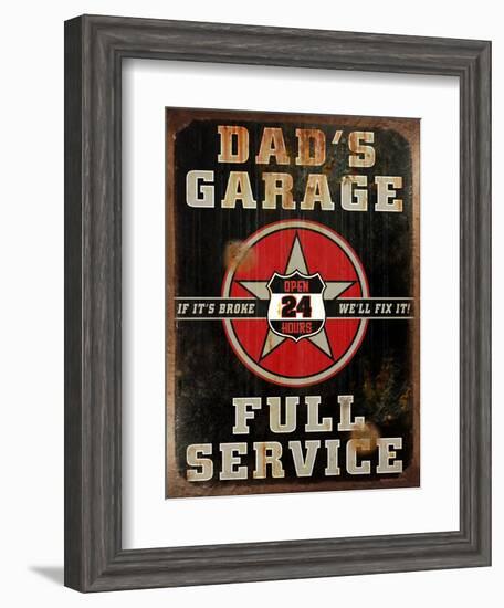 Dads Garage Vert-Retroplanet-Framed Giclee Print