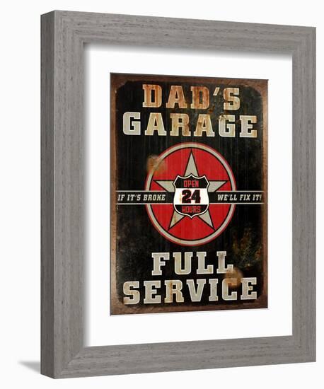 Dads Garage Vert-Retroplanet-Framed Giclee Print